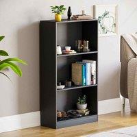 Cambridge 3 Tier Medium Bookcase Black, Black