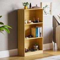 Cambridge 3 Tier Medium Bookcase Oak Effect