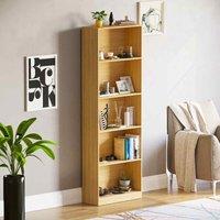 Cambridge 5 Tier Extra Large Bookcase Oak Effect, Brown