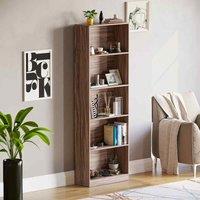 Cambridge 5 Tier Extra Large Bookcase Walnut, Brown