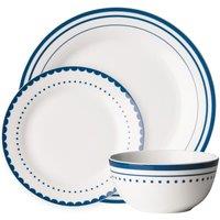 Premier Housewares Porcelain 12pc Dinner Set - Blue, Blue