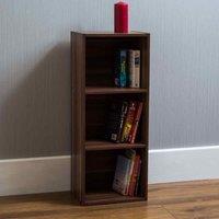 Oxford 3 Tier Cube Bookcase Walnut, Brown