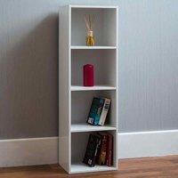Oxford 4 Tier Cube Bookcase White, White