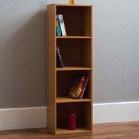 Oxford 4 Tier Cube Bookcase Oak Effect, Brown