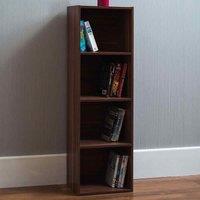 Oxford 4 Tier Cube Bookcase Walnut, Brown