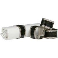 Premier Housewares Set of 4 Napkin Rings - Black Glitter/Nickel Plated, Black