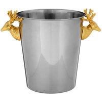 Premier Housewares Gold Finish Stag, Stainless Steel Wine Bucket - Silver, Silver