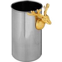 Premier Housewares Stainless Steel, Gold Finish Stag Wine Cooler - Silver, Silver
