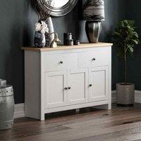 Vida Designs Arlington 2 Drawer 3 Door Sideboard White, White
