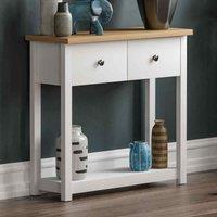 Arlington 2 Drawer Console Table White, White
