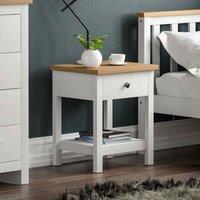 Arlington 1 Drawer Side Table White, White