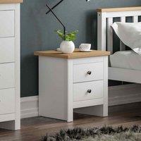 Vida Designs Arlington 2 Drawer Bedside Chest White, White