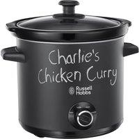 Russell Hobbs 24180 3.5L Chalkboard Slow Cooker - Matte Black, Black