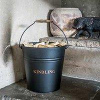 Ivyline Black Kindling Bucket 30Cm, Black