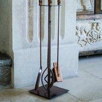 Ivyline Antique Copper Fire Set, Gold
