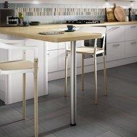 Brushed Stainless Steel 60mm x 870mm Support Leg, Silver