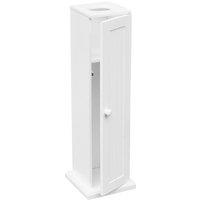 Premier Housewares Toilet Paper Cabinet - White Wood, White