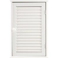 Premier Housewares Wall Cabinet - White Wood, White