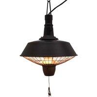 Outsunny 2100W Electric Patio Heater w/Ceiling Hanging Black, Black