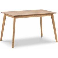 Julian Bowen Boden Oak Veneer Rectangular Table With Tapered Legs, Brown