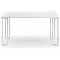 Julian Bowen Positano Marble & Chrome Dining Table