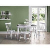 Julian Bowen Set Of 4 Torino White Chairs, White