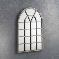 Julian Bowen Opus Pewter Window Mirror, Silver