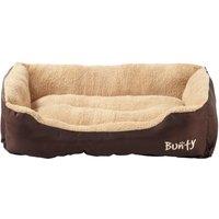 Bunty Deluxe Large Soft Dog Bed - Brown, Brown