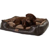 Bunty X-Large Tuscan Faux Leather Bed - Brown, Brown