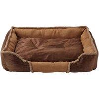 Bunty Kensington Large Soft Fleece Fur Cushion Pet Basket - Brown, White