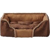 Bunty Kensington Small Soft Fleece Fur Cushion Pet Basket - Brown, White