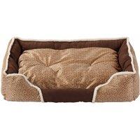 Bunty Kensington Large Soft Fleece Fur Cushion Pet Basket - Cream/Brown, Cream
