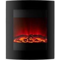 Focal Point Fires 1.5kW Ebony LED Wall Hung Electric Fire - Black, Black