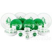 Waterside 20 Piece Peace Tree Dinner Set, Multi