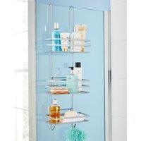 Ricomex 3 Tier Non Rust Hanging Shower Caddy Bathroom Organiser - Silver, Silver