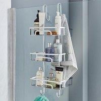 Ricomex 3 Tier Aluminium Over Door Shower Caddy - Silver, Silver