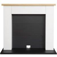 Adam Chester Electric Stove Fireplace Pure White/Black 39'', White