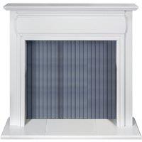 Adam Florence Stove Fireplace in Pure White & Grey 48 Inch, Grey