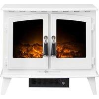 Adam 1.8kW Woodhouse Electric Stove in Pure White, White