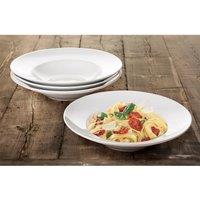 The Waterside 4 Piece Large Pasta Bowls - White, White