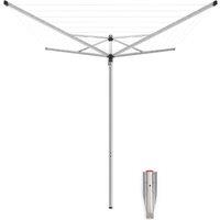 Brabantia Rotary Topspinner Airer 40m, Split Pole - Metallic Grey, Grey