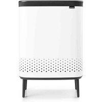 Brabantia 2 x 45L Bo Laundry Bin with Plastic Lid - White, White