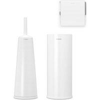 Brabantia Renew Toilet Accessory Set of 3 - White, White