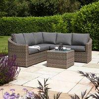 Rowlinson Bunbury Rattan Corner Sofa Set - Natural/Grey, Brown