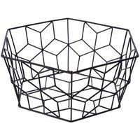 Premier Housewares Fruit Basket, Matte Black Finish, Metal Wire, Black