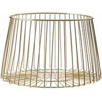 Premier Housewares Fruit Basket, Matte Gold Finish, Large, Gold