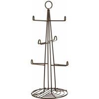 Premier Housewares 6 Cup Mug Tree, Black Nickel Finish, Black