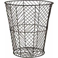 Premier Housewares Storage Basket, Black Powder Coat Finish, Black