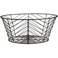 Premier Housewares Fruit Basket, Black Powder Coat Finish, Black