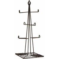 Premier Housewares 6 Mug Tree, Black Powder Coat Finish, Black